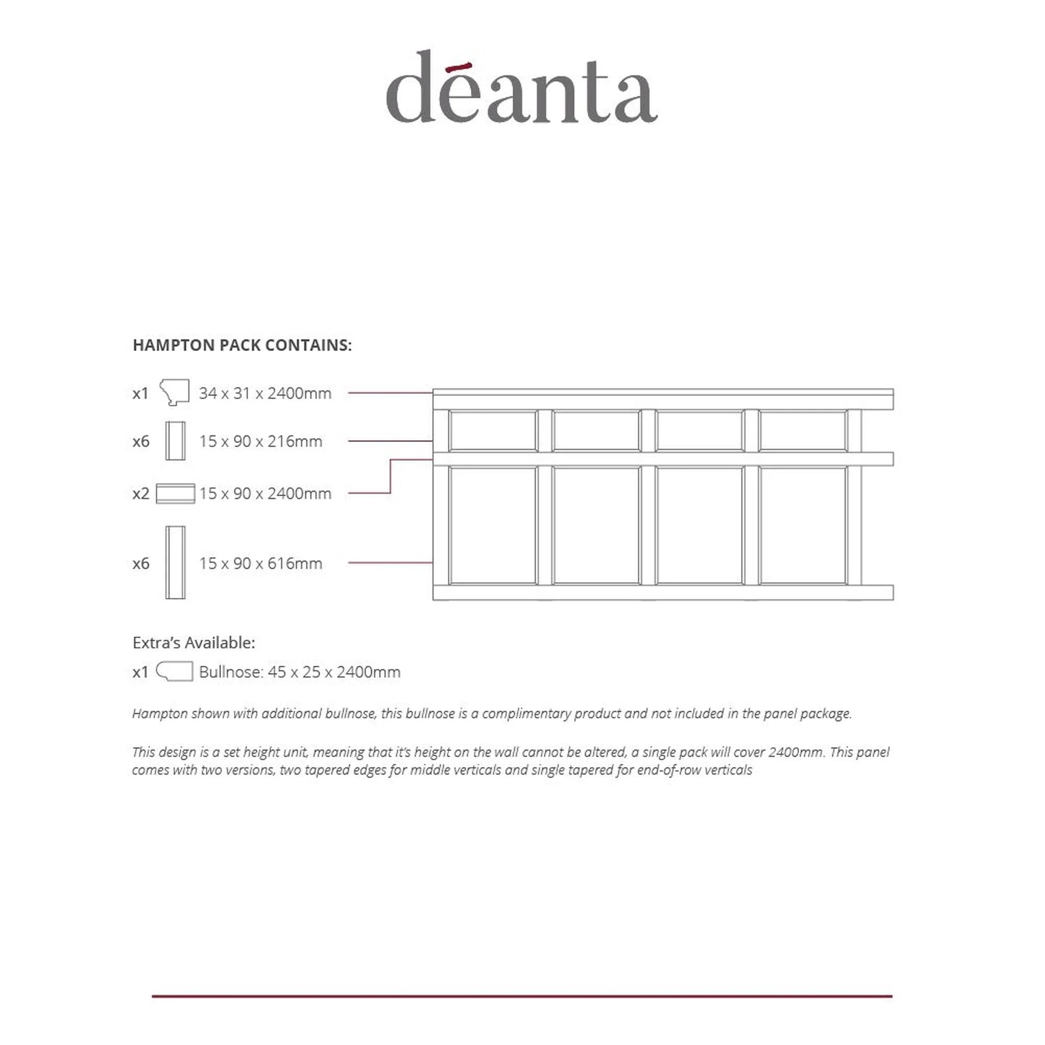 White Primed Hampton Wall Panelling - Image 3