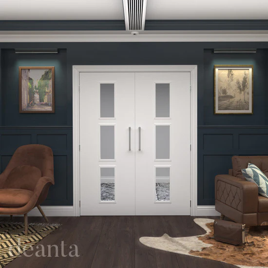 White Primed Internal FD30 Flush Door - Image 3
