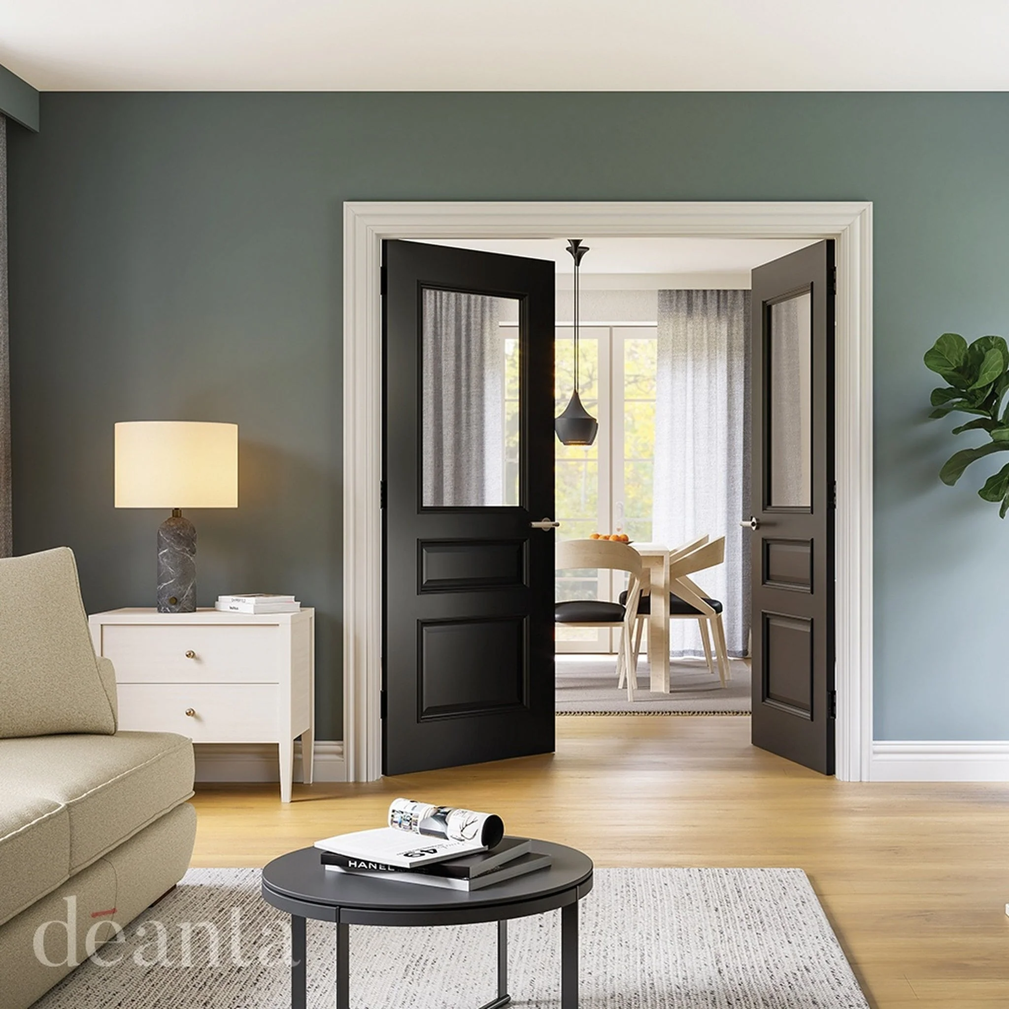 Windsor Black Prefinished Bevelled Glazed Door - Image 3